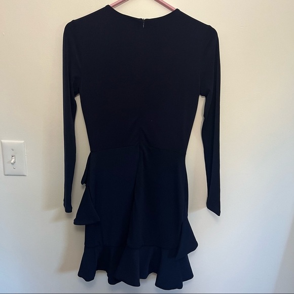 NBD Blue Long Sleeve Dress with Elegant Design - Picture 5 of 10